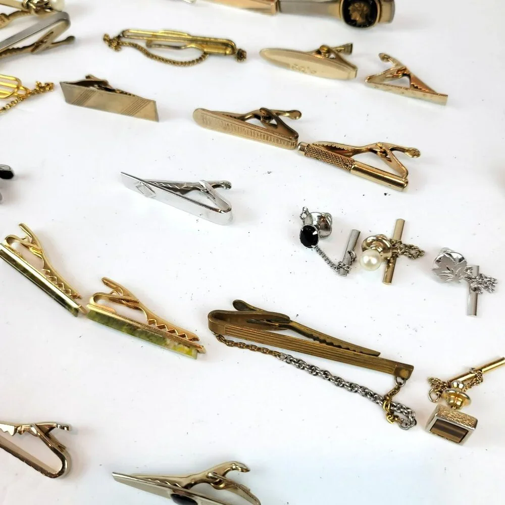 Mens Accessories Lot of Tie Bars, Tie Tacks, Money Clips, Cuff Links JH1354